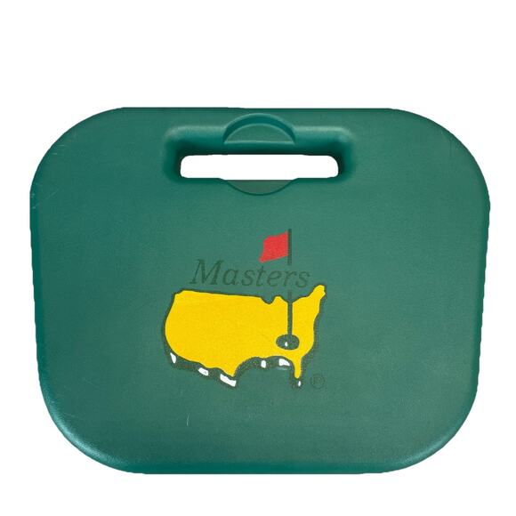 Vtg Masters Golf Tournament Augusta National Golf Club Seat Cushion & Cup Holder - Picture 1 of 4